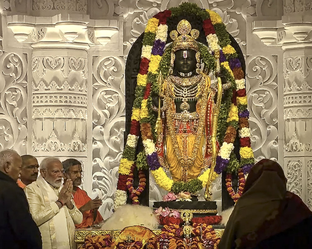 Ram Lalla Idol Unveiled at Grand Temple in Ayodhya, PM Modi Leads Rituals