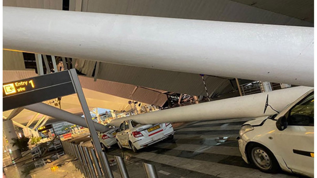 One Killed, Six Injured After Portion Of Roof Collapses At Delhi Airport’s T-1