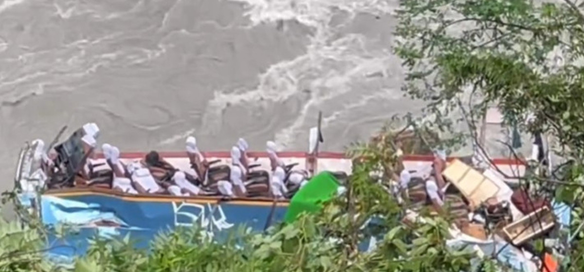 Indian Passenger Bus With 40 People Plunges Into Marsyangdi River In Nepal
