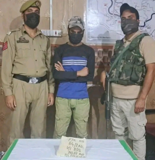 Police Arrests Drug Peddler in Sopore, Contraband Substance Recovered
