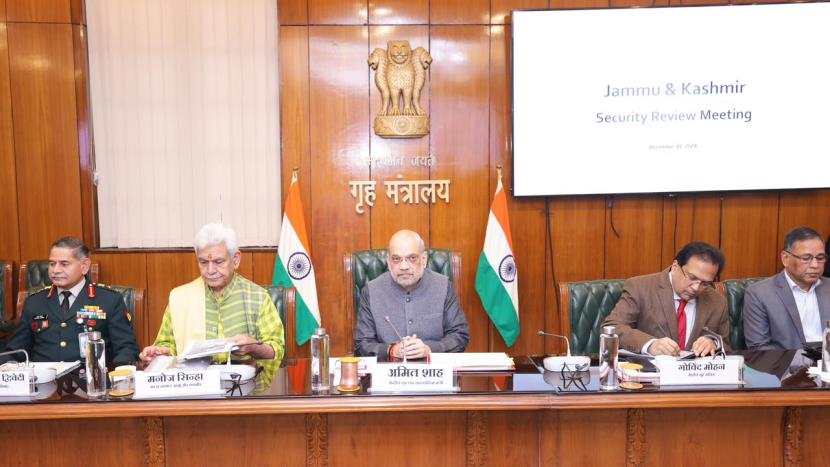 “Terror-Free J&K”: Amit Shah Vows To Provide Full Resources; Pushes Area Domination, Zero Terror Plan