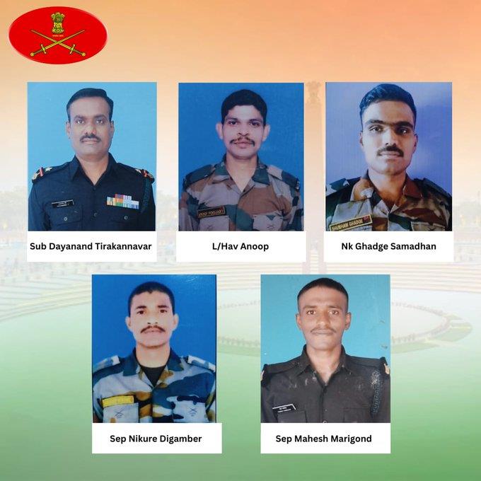 Indian Army Chief, Personnel Mourn Death of 5 Soldiers in Poonch Road Accident